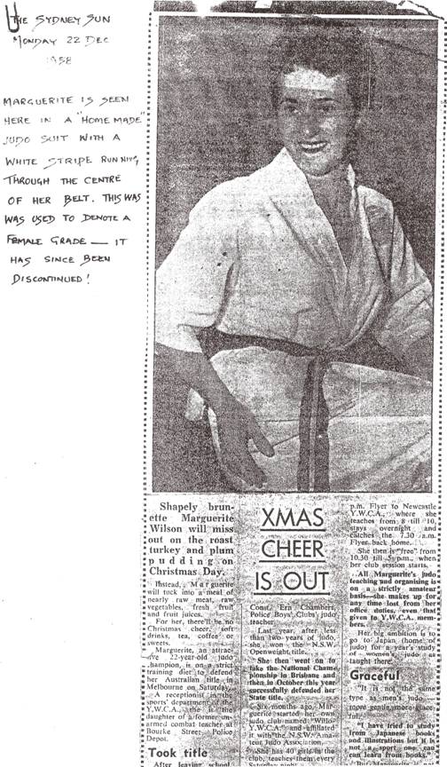 MARGUERITE WILSON - First female Black Belt in NSW